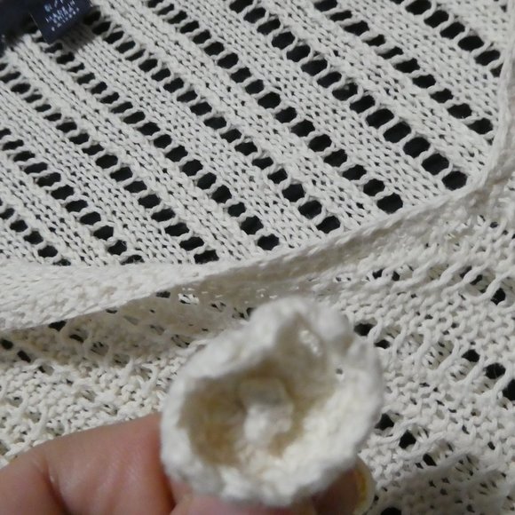Retro | GAP | small | Ivory Crochet Style Long Sleeve Lightweight Sweater | NWOT - Picture 9 of 16